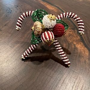 8 holiday napkin rings-candy canes -new /never used